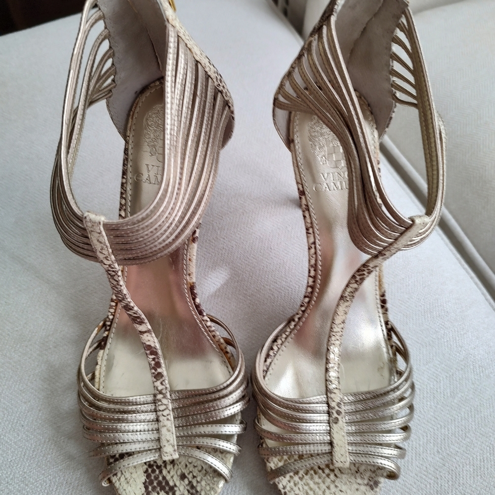 Vince Camuto Snake Print Heels - Picture 5 of 7